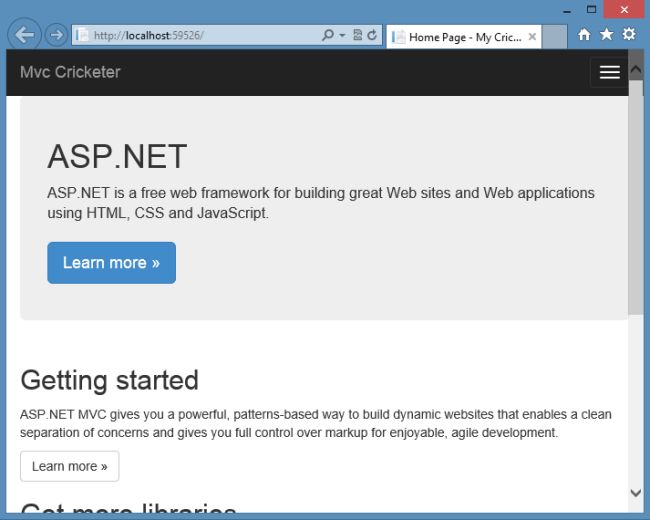 Responsive MVC 5 Home Page
